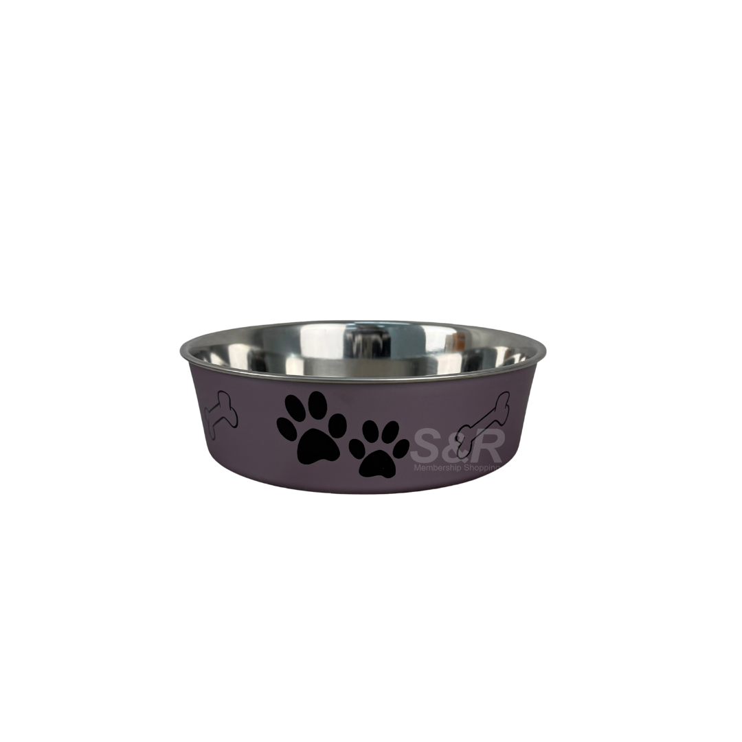 Loving Pets Bella Metallic Pet Food Bowl Large